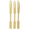 Eco Friendly Blunt End 10cm Disposable 2 Prong Bamboo Fruit Fork